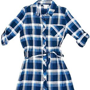 BLL nyc - Blue Flannel Dress